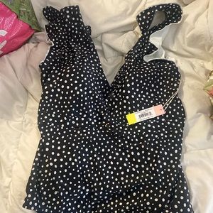 Summersalt Ruffle Backflip Polka Dot Swimsuit